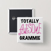 Total fantastische Grammie rosa T - Button (Vorne & Hinten)