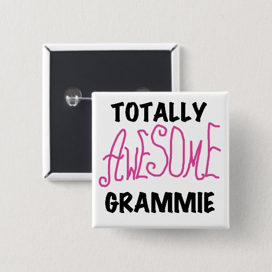 Total fantastische Grammie rosa T - Button (Vorne & Hinten)