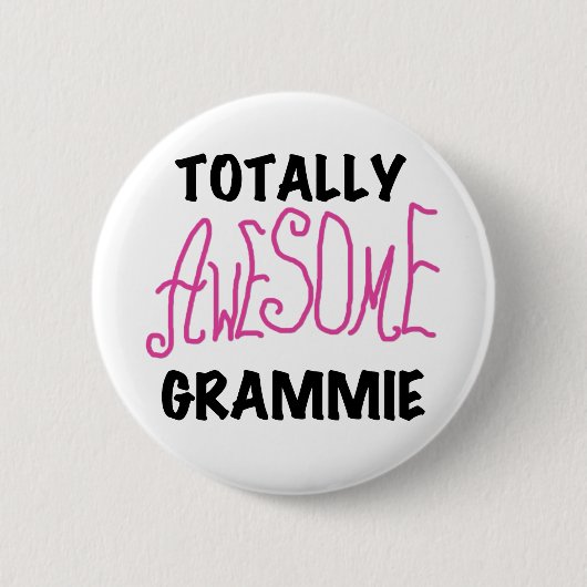 Total fantastische Grammie rosa T - Button (Vorderseite)