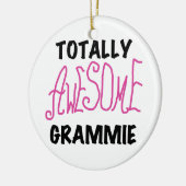 Total fantastische Grammie rosa T - Keramik Ornament (Links)