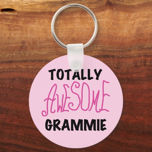 Total fantastische Grammie rosa T - Schlüsselanhänger (Vorderseite)