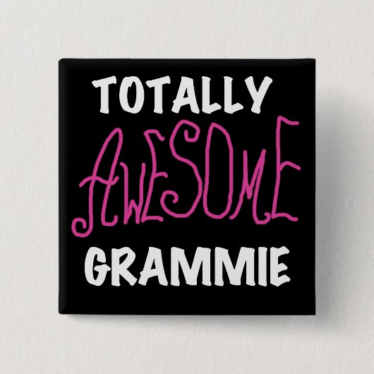 Total fantastische Grammie rosa T-Shirts Geschenke Button (Vorderseite)