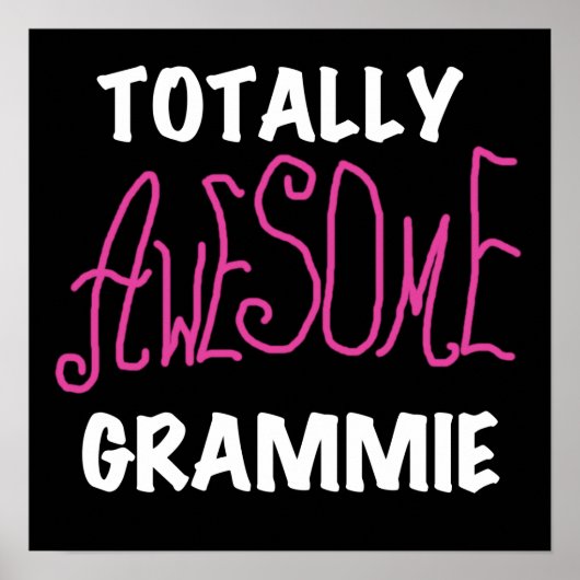 Total fantastische Grammie rosa T-Shirts Geschenke Poster (Vorne)