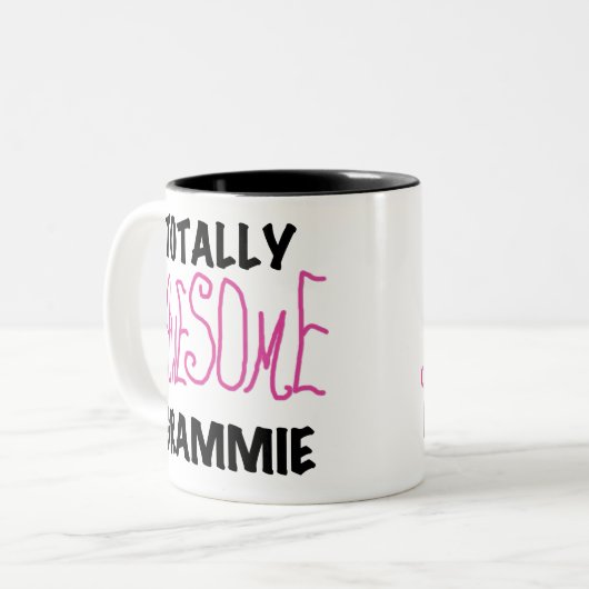 Total fantastische Grammie rosa T - Zweifarbige Tasse (Vorderseite Links)