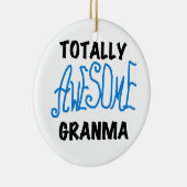 Total fantastische Granma blaue T-Shirts Geschenke Keramik Ornament (Rechts)