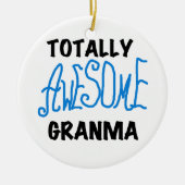 Total fantastische Granma blaue T-Shirts Geschenke Keramik Ornament (Vorne)
