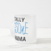 Total fantastische Granma blaue T-Shirts Geschenke Mattglastasse (Vorderseite Links)