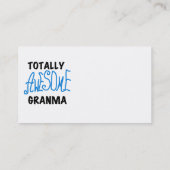 Total fantastische Granma blaue T-Shirts Geschenke Visitenkarte (Rückseite)