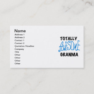 Total fantastische Granma blaue T-Shirts Geschenke Visitenkarte