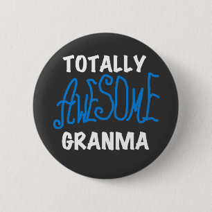 Total fantastische Granma blaue T - Shirts und Button