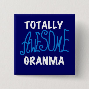 Total fantastische Granma blaue T - Shirts und Button
