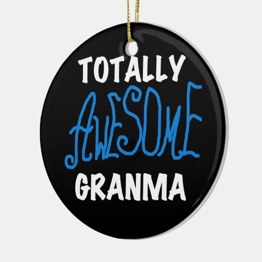 Total fantastische Granma blaue T - Shirts und Keramik Ornament (Links)