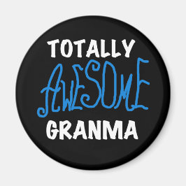 Total fantastische Granma blaue T - Shirts und Magnet