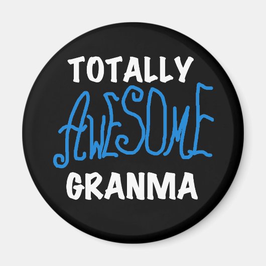 Total fantastische Granma blaue T - Shirts und Magnet (Vorne)