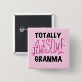 Total fantastische Granma rosa T-Shirts und Button (Vorne & Hinten)
