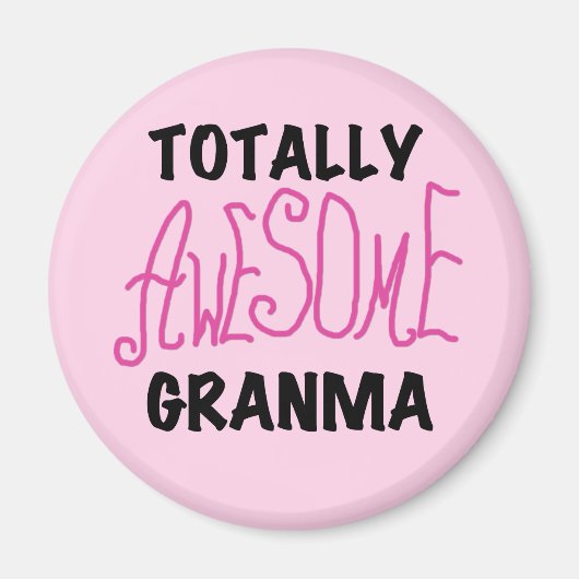 Total fantastische Granma rosa T-Shirts und Magnet (Vorne)