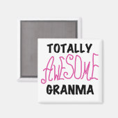 Total fantastische Granma rosa T-Shirts und Magnet (Vorderseite/Rückseite)