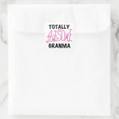 Total fantastische Granma rosa T-Shirts und Quadratischer Aufkleber (Tasche)