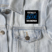 Total fantastische Großmutter-blaue T-Shirts und Button (Beispiel)