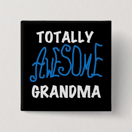 Total fantastische Großmutter-blaue T-Shirts und Button (Vorderseite)