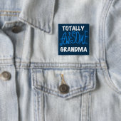 Total fantastische Großmutter-blaue T-Shirts und Button (Beispiel)