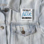 Total fantastische Großmutter - blaue T-Shirts und Button (Beispiel)