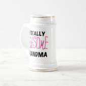 Total fantastische Großmutter - rosa T-Shirts und Bierglas (Vorderseite Links)