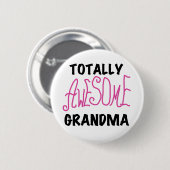 Total fantastische Großmutter - rosa T-Shirts und Button (Vorne & Hinten)