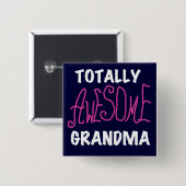 Total fantastische Großmutter-Rosa-T - Shirts und Button (Vorne & Hinten)