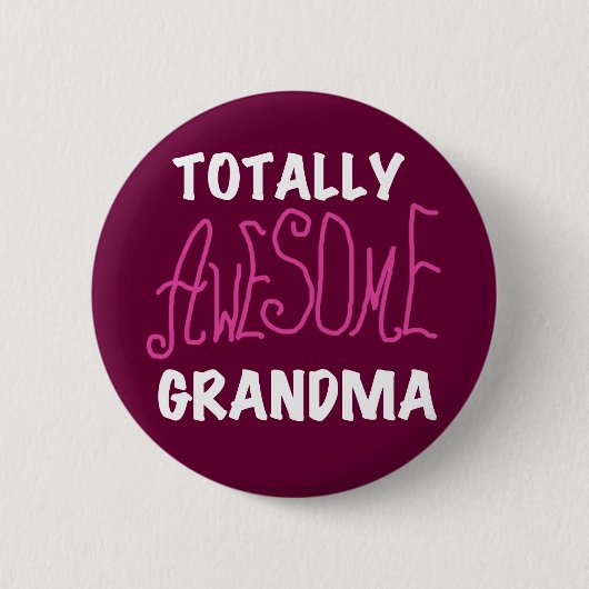 Total fantastische Großmutter-Rosa-T-Shirts und Ge Button (Vorderseite)