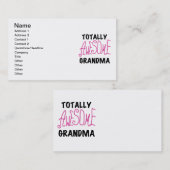 Total fantastische Großmutter - rosa T-Shirts und Visitenkarte (Vorne/Hinten)