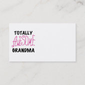 Total fantastische Großmutter - rosa T-Shirts und Visitenkarte (Rückseite)
