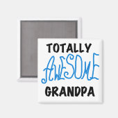 Total fantastische Großvater-T - Shirts und Magnet (Vorderseite/Rückseite)