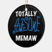 Total fantastische Memaw Blau-T - Shirts Keramik Ornament (Links)