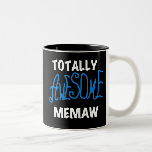 Total fantastische Memaw Blau-T - Shirts Zweifarbige Tasse