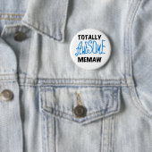 Total fantastische Memaw blaue T-Shirts und Button (Beispiel)