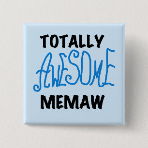 Total fantastische Memaw blaue T-Shirts und Button