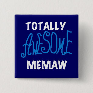 Total fantastische Memaw blaue T-Shirts und Button