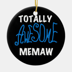 Total fantastische Memaw blaue T-Shirts und Keramik Ornament
