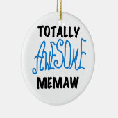 Total fantastische Memaw blaue T-Shirts und Keramikornament (Rechts)