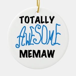 Total fantastische Memaw blaue T-Shirts und Keramikornament