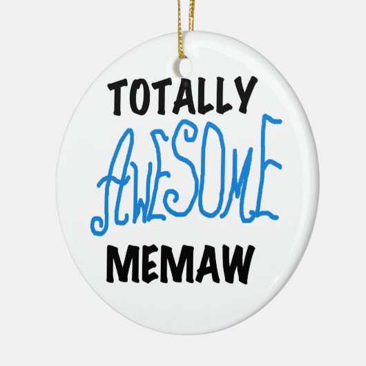 Total fantastische Memaw blaue T-Shirts und Keramikornament (Links)
