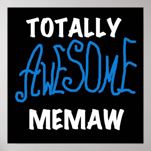 Total fantastische Memaw blaue T-Shirts und Poster (Vorne)