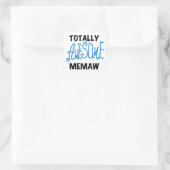 Total fantastische Memaw blaue T - Shirts und Quadratischer Aufkleber (Tasche)