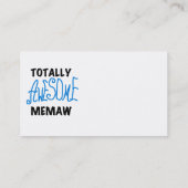 Total fantastische Memaw blaue T-Shirts und Visitenkarte (Rückseite)