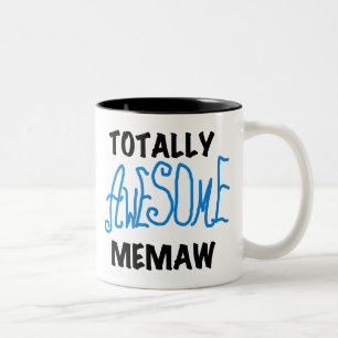 Total fantastische Memaw blaue T-Shirts und Zweifarbige Tasse