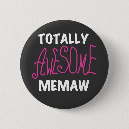 Total fantastische Memaw rosa T - Shirts Button (Vorderseite)