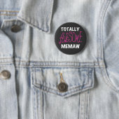 Total fantastische Memaw rosa T - Shirts Button (Beispiel)