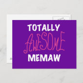 Total fantastische Memaw rosa T - Shirts Postkarte (Vorne/Hinten)