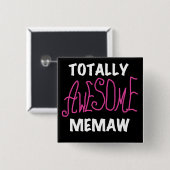Total fantastische Memaw rosa T - Shirts und Button (Vorne & Hinten)